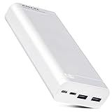 Bateria Portátil Power Bank 20000mah Turbo Carregador Celular Usb Tipo C Iphone Samsung Android Original Branco