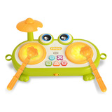 Bateria Sapo Musical Brinquedo Educativo Com Luzes E Sons