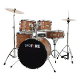 Bateria Spanking Pro Fire 22 Carvalho Hanover Com Banco