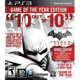 Batman Arkham City Game Of The Year Edition Ps3