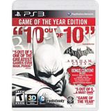 Batman Arkham City Goty Edition Edição Jogo Do Ano Ps3