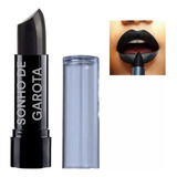 Batom Preto Maquiagem Halloween Acabamento Cremoso