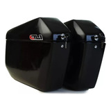 Baú 29 Litros Lateral Gilimoto Sc 11 Preto Com Chaves Moto