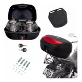 Baú 45 Litros Moto Bauleto Pro Tork P 2 Capacetes Universal