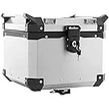 Baú Alumínio Traseiro Top Case Roncar 35 Litros Não Acompanha O Suporte Super Adventure Universal Alumínio Escovado