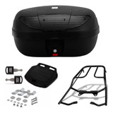 Bau Bauleto 45 Litros Motociclista Suporte Bagageiro Motos