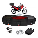 Baú Bauleto 45 Litros Para Motos Completo Universal Pro Tork