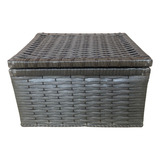 Baú Cesta Caixa Organizadora De Fibra Sintética 40x32x23