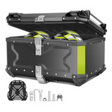 Bau De Moto Traseiro 65 Litros Aluminio Suporta 2 Capacetes