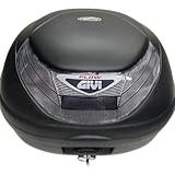 Baú Givi Monolock Flow 35l Bauleto Traseiro Moto Com Base Fumê Black