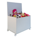 Baú Infantil Organizador Para Brinquedos Branco 75x45cm