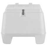 Baú Moto Caixa 135 Litros Motoboy Delivery Branco Preto