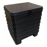 Bau Omega Mn3 Preto 134 Litros Motoboy Plástico Injetado