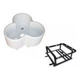 Baú Para Transportar Galão De Água Em Moto branco Suporte