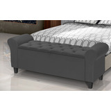 Baú Recamier Divã Paris 90cm De Solteiro Confort