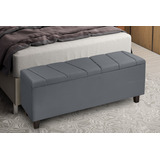 Baú Recamier Para Quarto Sala Solteiro Luxo 90cm