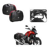 Baús Laterais E360n 40 Litros Com Suporte Scam Para Cb 500x