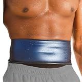 Baxobaso Modelador De Cintura Masculino Premium Cinto Sauna Faixa De Suor Para Malhar Azul 4GG 5GG