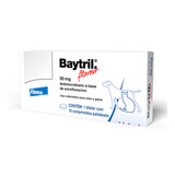 Baytril Flavour 50mg Cães Gatos C  10 Comprimidos Palatáveis