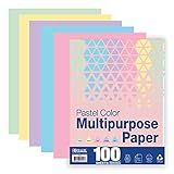 BAZIC 100 Folhas De Papel Multiuso Cor Pastel 21 5 X 28 Cm Papel De Cópia Colorido Impressão A Laser De Fax Para Escritório Escola Pacote Com 100 12 Pacotes
