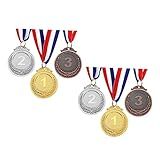 BCOATH 6 Unidades Medalha Esportiva Medalhas Para Prêmios Medalhas De Competição Estilo De Prêmios Encontro De Medalhas Esportivas E Prata Espigas De Trigo Liga De Zinco