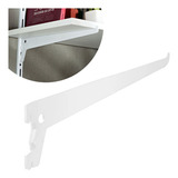 Bcom Suporte Simples De 30 Cm Para Barra De Prateleira 10 Unidades Cor Branca