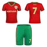 BDONDON Camisa De Futebol Infantil Para Meninos 7 Camisa De Portugal Camisa De Futebol Juvenil Para Meninas Camisa De Fã De Esportes Prt 8y
