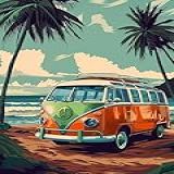 Beaudio Kits De Pintura De Diamante Série Paisagem Para Adultos Carro Com Prancha De Surfe Na Praia DIY Redondo Completo Broca 5D Arte De Diamante Para Decoração De Parede De Casa 30 X 39 9 Cm 
