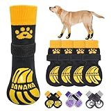 BEAUTYZOO Meias Antiderrapantes Para Cães Para Evitar Lamber Patas Sapatos De Cachorro Para Pavimento Quente Protetor De Pata Tração Em Pisos De Madeira Madeira Aderência Que Funciona Mesmo Quando
