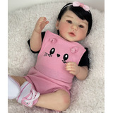 Bebe Reborn Boneca Enxoval Completo Fio A Fio Toma Banho