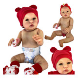 Bebe Reborn Menina Carequinha Silicone Banho Enxoval Luxo