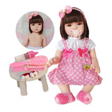 Bebê Reborn Menina Silicone Pode Dar Banho Pronta Entrega