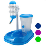 Bebedouro Automático 500ml Com Lambe Bilha E Comedouro 1 25kg Para Cachorros E Gatos Azul Marca Lorben