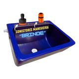 Bebedouro Cocho Automático Azul Para Canil Cavalos 15 Litros