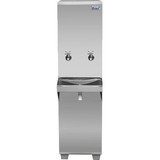 Bebedouro De Água 25 Litros Coluna 2 Torneiras Inox Frisbel