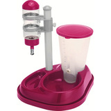 Bebedouro E Comedouro Automático Para Cães E Gatos Com Lambe Bilha E Capacidade De 1 250kg E 500ml Vermelho Marca Lorben