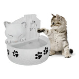 Bebedouro Gato Fonte De Água Resina Bivolt 6 Opções De Cores Cor Patinha Preta Voltagem Bivolt