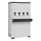 Bebedouro Industrial 200 Litros Aço Inox 4 Torneiras Karina Voltagem 220v Preto