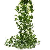 Beebel Ivy Garland 2 5 M 12 Fios Folhas Artificiais De Hera Falsa Folhas De Vegetação Trepadeiras Folhas De Planta Guirlanda Jardim Hera Venenosa Fantasia