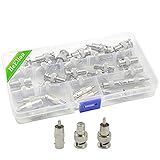 BeElion Kit De Conector De Cabo Coaxial RCA E BNC De 81 Cm 11 Conectores BNC Macho Para RCA Macho 11 Adaptadores BNC Macho Para RCA Fêmea 10 Peças BNC Fêmea Para RCA Macho Para Sistema De