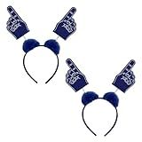 Beistle 2 Peças 1 Faixa De Cabeça Com Acessórios De Fantasia De Futebol Americano Espírito Escolar Marabou Tamanho único Azul Branco