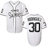 Bel Air Jersey Shirt Sleeve Benny The Jet Rodriguez 30 The Sandlot Legends 3D Print Fashion Baseball Jersey S 3XL 30 Rodrigue White Medium 
