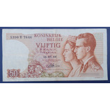 Bélgica Bela Cédula De 50 Francs 1966 Mbc soberba
