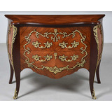 Belissima Comoda Bombe Antiga Apliques Bronze
