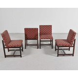 Belissimo Conjunto 4 Cadeira Antiga Design Anos 60 Jacaranda