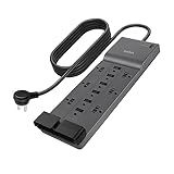 Belkin Filtro De Linha Com 12 Saídas Com 12 Tomadas CA E Plugue Plano De 2 4 M Cabo De Extensão Resistente Listado Pela UL Para Casa Escritório Viagens Computador Laptop Carregador 3 940