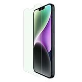 Belkin ScreenForce UltraGlass Protetor De Tela Com Filtro De Luz Azul Para IPhone 14 Plus Proteção Contra Impactos Resistente A Arranhões Com Bandeja De Alinhamento Fácil Incluída Para Aplicação Sem Bolhas