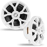 Belva Par De Alto Falantes Coaxiais Marinhos Brancos De 16 5 Cm 2 Vias 400 Watts De Pico Branco De 16 5 Cm Para Marine UTV ATV Motocicleta Esportes Powersports