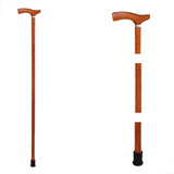 Bengala De Madeira Bastão Ortopédico Resistente 95cm P 100kg