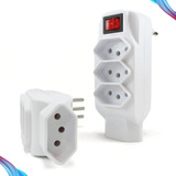 Benjamim 4 Saídas Tomadas 10a Bivolt Adaptador T Tripolar